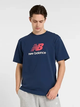 T-shirt męski bawełniany New Balance Athletics Logo MT51500 XL Granatowy (197967256684) - obraz 1