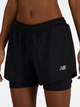 Spodenki sportowe damskie krótkie New Balance Essentials 2in1 WS41225 L Czarne (197375439372) - obraz 4