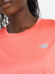 Спортивна футболка для бігу жіноча New Balance Sport Essentials WT41222 L Світло-червона (197967346811) - зображення 4