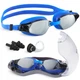 Окуляри для плавання TSUNAMI Anti-Fog 3 в 1 чохол, бервуха та затиск для носа Blue (P-5905973401784) - изображение 1