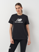 Футболка бавовняна довга жіноча New Balance Sport Essentials Jersey Logo WT41502 L Чорна (197375382951) - зображення 1