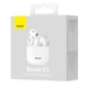 Беспроводные Bluetooth наушники Baseus Bowie E3 True Wireless TWS Earphones BT5.2, 330mAh/35mAh, 25h (NGTW080002) White - изображение 8