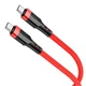 USB Borofone BU35 60W Type-C to Type-C 1,2m Колір Червоний - зображення 1