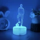 3D светильник ночник футболист разноцветный / лампа подарок для футболиста - изображение 1