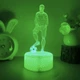 3D светильник ночник футболист разноцветный / лампа подарок для футболиста - изображение 3