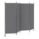 Składany parawan ogrodowy ModernHome by Multistore 4-panelowy 167 x 216 cm szary (AW-022/4TLG GREY) - obraz 3