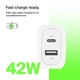 Мережевий зарядний пристрій Belkin BoostCharge Dual Wall Charger 42W White (WCB009vfWH) - зображення 6