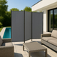 Składany parawan ogrodowy ModernHome by Multistore 3-panelowy 167 x 164 cm szary (AW-022/3TLG GREY) - obraz 11