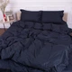 Комплект постельного белья MirSon Satin&nbsp;Stripe 30-0021&nbsp;Dark&nbsp;Blue 160х220 Полуторный Евро (2200005255759) - изображение 2