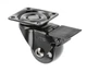 Колесо поворотне CALIBRO, зі стопором, пластик, чорний, 35 уп 1 шт GTV - зображення 1