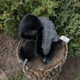 Шапка ушанка из натурального меха кроля черного цвета унисекс 55-56 - изображение 3