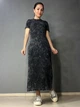 Сукня жіноча Fashion 3042 довга трапеція трикотажна в рубчик one size чорна - зображення 1