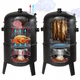 Коптильня садова на вугільному грилі з костром Maltec Coal Curron SmokeHouse GM8000 + Термометр - зображення 2