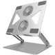 Подставка под ноутбук OfficePro LS121G, регулируемая, охлаждение 2 вентилятора, серая - изображение 1