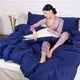 Комплект постельного белья MirSon Сатин Premium Morning sea 0001+4052 160х220 (2200001479036) - изображение 8