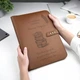 Кожаная обложка для документов педагога с персонализацией, A4, Caramel, WoodPresent - изображение 2