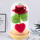 Wieczna róża w kolbie Lena Toys Led czerwona z serduszkiem 14x8 cm (5905991037330) - obraz 4