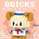 Конструктор фігурка Пікселі BRICKS Ведмедик Даффі Duffy Duffy and Friends - зображення 4