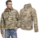 Анорак тактический Brandit Windbreaker мультикам, куртка на флисе военная, водонепроницаема теплая ветровка M - изображение 2