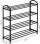 Полиця для взуття ModernHome by Multistore 4 полиці чорна (XJ43K BLACK) - зображення 4