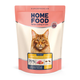 Сухий корм HOME FOOD для підтримки опорно-рухового апарату стерилізованих/кастрованих дорослих котів великих порід Телятина з лососем та в’яленими томатами 400 г - зображення 1