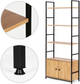 Regał ModernHome by Multistore z zamykaną szafką 4 półki loft (CWG6024144L-WL-O) - obraz 4
