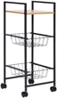 Стелаж ModernHome by Multistore з 2 кошиками та органайзером для полиць на колесах (SNJ293070Q-WL-O) - зображення 1