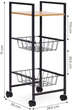 Стелаж ModernHome by Multistore з 2 кошиками та органайзером для полиць на колесах (SNJ293070Q-WL-O) - зображення 7