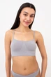 Бесшовный топ на тонких бретелях Giulia CAMI TOP L/XL Grey-griffin, кроп топ из микрофибры, повседневный - изображение 1