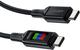 Kabel Acefast C7-03 Type-C to Type-C 5A, 100W, 1.2 m, nylon, zinc connectors, LED, Black (6974316282778) - obraz 3