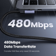 Kabel Ugreen US334 USB-C 2.0 aluminiowy 1 m Czarny (UGR-70643) - obraz 7