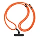 Универсальный ремешок-шнурок для смартфона, Rope, Black Tangerine, нейлоновый, прочный, регулируемый по длине, с держателем для чехлов с вырезом для зарядки, кросбоди, подходит для ношения на шее и через плечо, ArmorStandart (ARM76094) - изображение 2