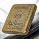 Портсигар металлический GVIPAI Marlboro Brass на 20 сигарет в подарочной упаковке - изображение 1