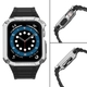 Pasek z etui Hurtel Protect Strap Band do Apple Watch 38/40/41 mm Black/Silver (9145576231593) - obraz 4