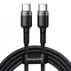 Кабель Baseus Cafule Flash Charging Type-C to Type-C PD 2.0 100W (2m) gray/black - изображение 1