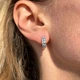Срібні сережки Pandora Пандора Подвійна стрічка з pavé 290058C01 - зображення 4
