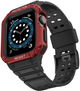 Pasek z etui Hurtel Protect Strap Band do Apple Watch 42/44/45 mm Black/Red (9145576231654) - obraz 1