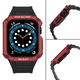 Pasek z etui Hurtel Protect Strap Band do Apple Watch 42/44/45 mm Black/Red (9145576231654) - obraz 4