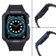 Pasek z etui Hurtel Protect Strap Band do Apple Watch 42/44/45 mm Black/Blue (9145576231685) - obraz 4