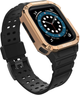Pasek z etui Hurtel Protect Strap Band do Apple Watch 42/44/45 mm Black/Rose Gold (9145576231678) - obraz 2
