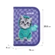 Пенал с наполнением Kite StudioPets "Кошенятко" 1 отделение с 2 отворотами каркасный на молнии 25 предметов фиолетовый (SP25-622H-2) - изображение 3