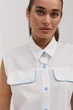 Сорочка льоновмісна з клапанами та кантом Wear me M Молочний (15_25_11587) - изображение 2