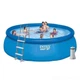 Басейн надувний сімейний з фільтром насосом Intex Easy Set 457х122 см 14141 л Блакитний (26168) - зображення 1