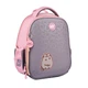 Рюкзак школьный каркасный ортопедический для первоклассника Yes H-100 Pusheen Fatty, для девочек, розовый/серый (559851) - изображение 1
