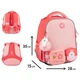 Рюкзак школьный каркасный ортопедический для первоклассника Yes H-100 Line Friends Pretty Cony, для девочек, оранжевый (559849) - изображение 4