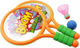 Zestaw do gry w badmintona LEAN Toys Dinozaury 20493 Orange-Green (5901811136436) - obraz 1