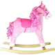 Koń na biegunach LEAN Toys z lokami rusza pyskiem ogonem 74 cm Różowy 2255 (5902808151708) - obraz 3