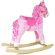 Koń na biegunach LEAN Toys z lokami rusza pyskiem ogonem 74 cm Różowy 2255 (5902808151708) - obraz 5