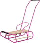 Металеві санки LEAN Toys з штовхачем 13367 Pink (5905323215924) - зображення 1
