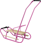 Металеві санки LEAN Toys з штовхачем 13367 Pink (5905323215924) - зображення 2